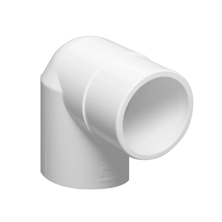 2-1/2" Schedule 40 White PVC Socket x Spigot 90° Street Elbow