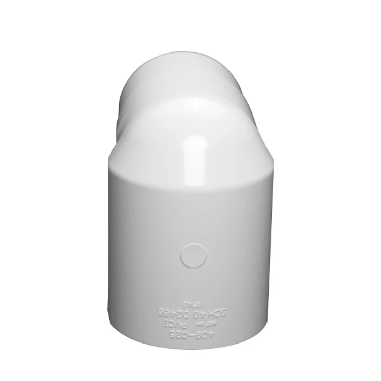 2-1/2" Schedule 40 White PVC Socket x Spigot 90° Street Elbow