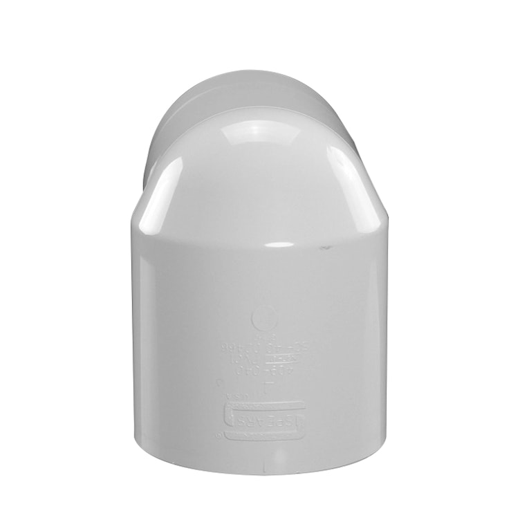 4" Schedule 40 White PVC Socket x Spigot 90° Street Elbow