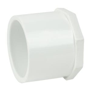 2-1/2" Schedule 40 White PVC Spigot Plug