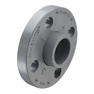 3/4" Schedule 80 Gray CPVC Socket Van Stone Flange with Plastic Ring