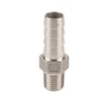 1/4" MNPT x 1/2" Hose Barb 316 Stainless Steel Adapter
