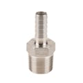 3/4" MNPT x 1/2" Hose Barb 316 Stainless Steel Adapter