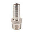 3/4" MNPT x 3/4" Hose Barb 316 Stainless Steel Adapter
