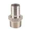 1-1/4" MNPT x 1-1/4" Hose Barb 316 Stainless Steel Adapter