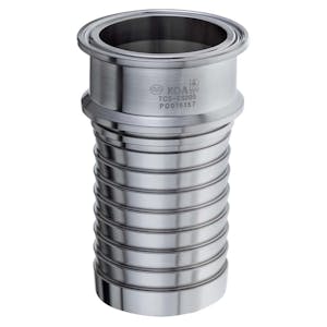 1-1/2" Tri-Clamp x 1-1/2" Hose Stainless Steel Sanitary Crimp Fitting