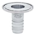 1" Tri-Clamp x 3/8" Hose Stainless Steel Sanitary Hose Adapter