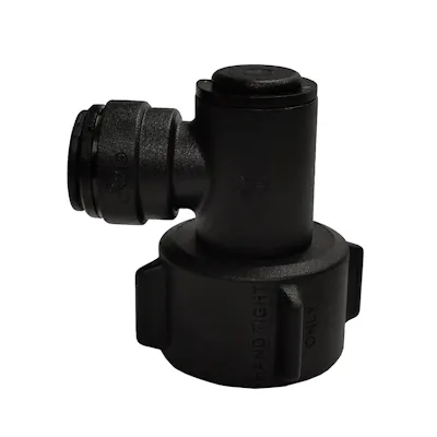 3/8" Tube OD x 3/4"-11.5 Thread NH Polysulfone Female Swivel Elbow