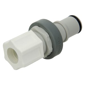 1/2" OD x 3/8" ID In-line Ferruless NS6 Series Polypropylene Non-Spill Compression Insert (Body Sold Separately)