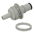 3/8" ID Panel Mount NS6 Series Polypropylene Non-Spill Hose Barb Insert (Body Sold Separately)