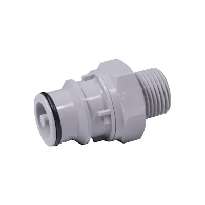 3/8" MNPT HFC 12 Series Polypropylene Coupling Insert - Straight Thru (Body Sold Separately)