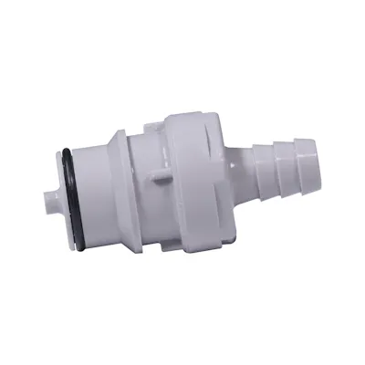 3/8" In-Line Hose Barb HFC 12 Series Polypropylene Coupling Insert - Shutoff (Body Sold Separately)