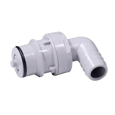 1/2" Hose Barb HFC 12 Series Polypropylene Elbow Coupling Insert - Shutoff (Body Sold Separately)