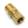 3/8" Tube x 3/8" MPT Brass Compress-Align® Male Connector