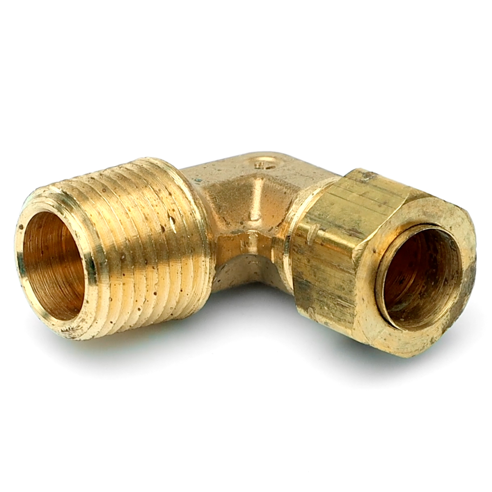 68C-4-2 Brass Compression Fitting - 1/4 Compression X 1/8 Male Thread Connector