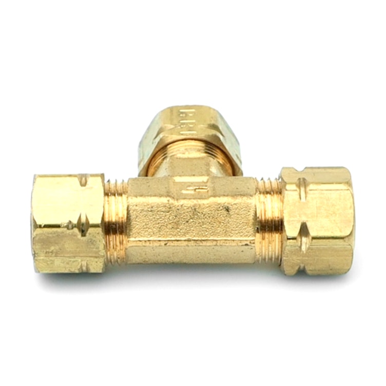 3/8" Tube x 3/8" Tube x 3/8" Tube Brass Compress-Align® Union Tee