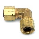 1/4" Tube x 1/4" Tube Brass Compress-Align® Union Elbow