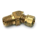 1/4" Tube x 1/4" MPT Brass Compress-Align® 45° Elbow