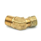 3/8" Tube x 3/8" MPT Brass Compress-Align® 45° Elbow