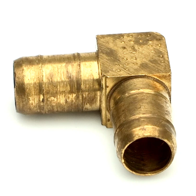 3/8" ID Tube x 3/8" ID Tube Dubl-Barb® Brass Union Elbow