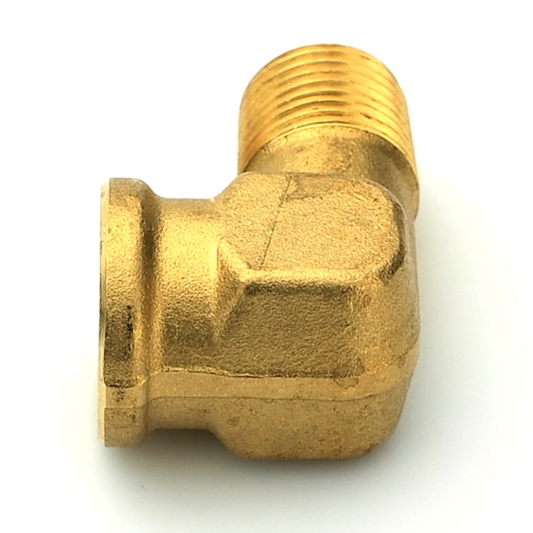 1/4" FPT x 1/4" MPT Brass 90° Street Elbow