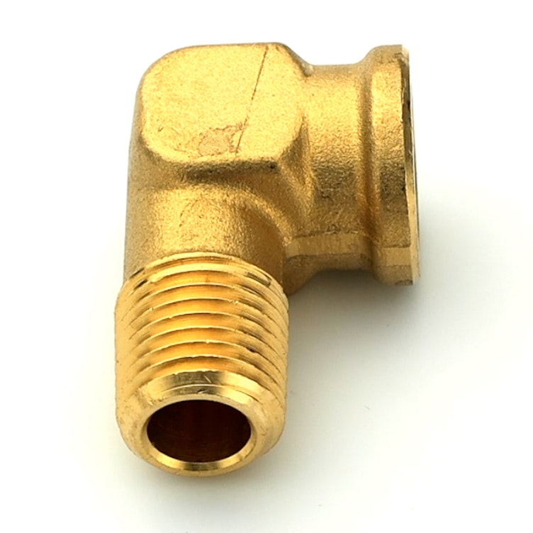 1/4" FPT x 1/4" MPT Brass 90° Street Elbow