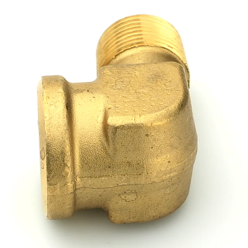 3/8" FPT x 3/8" MPT Brass 90° Street Elbow