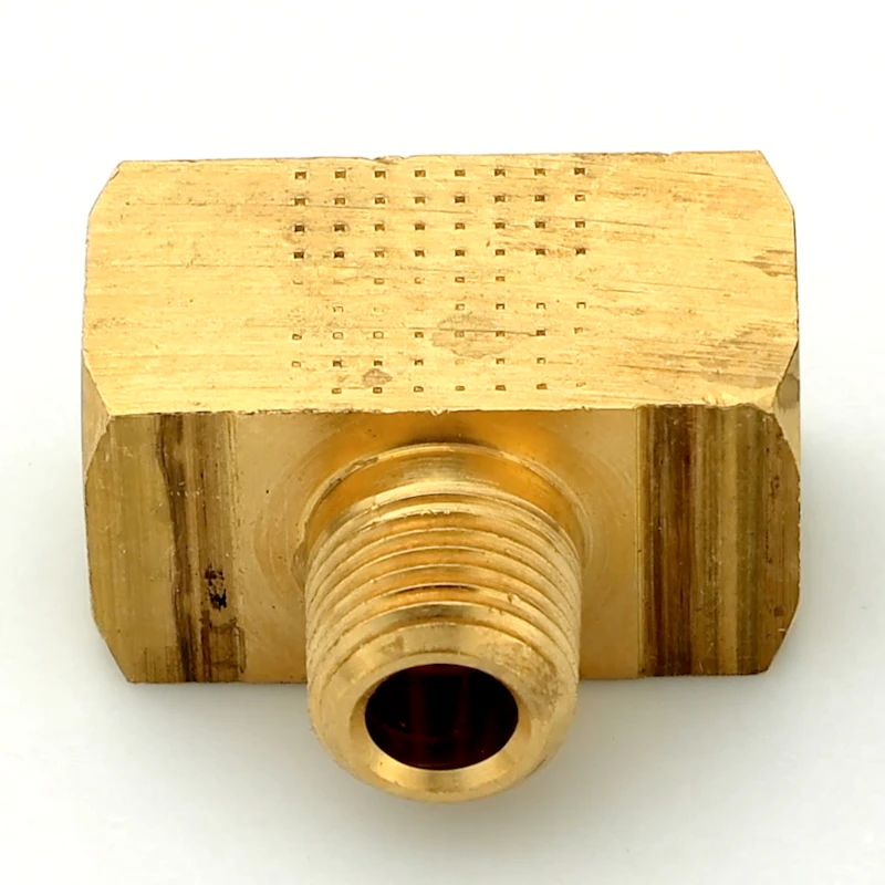 1/8" FPT x 1/8" FPT x 1/8" MPT Brass Male Branch Tee