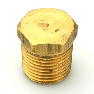 1/2" MPT Brass Hex Head Plug
