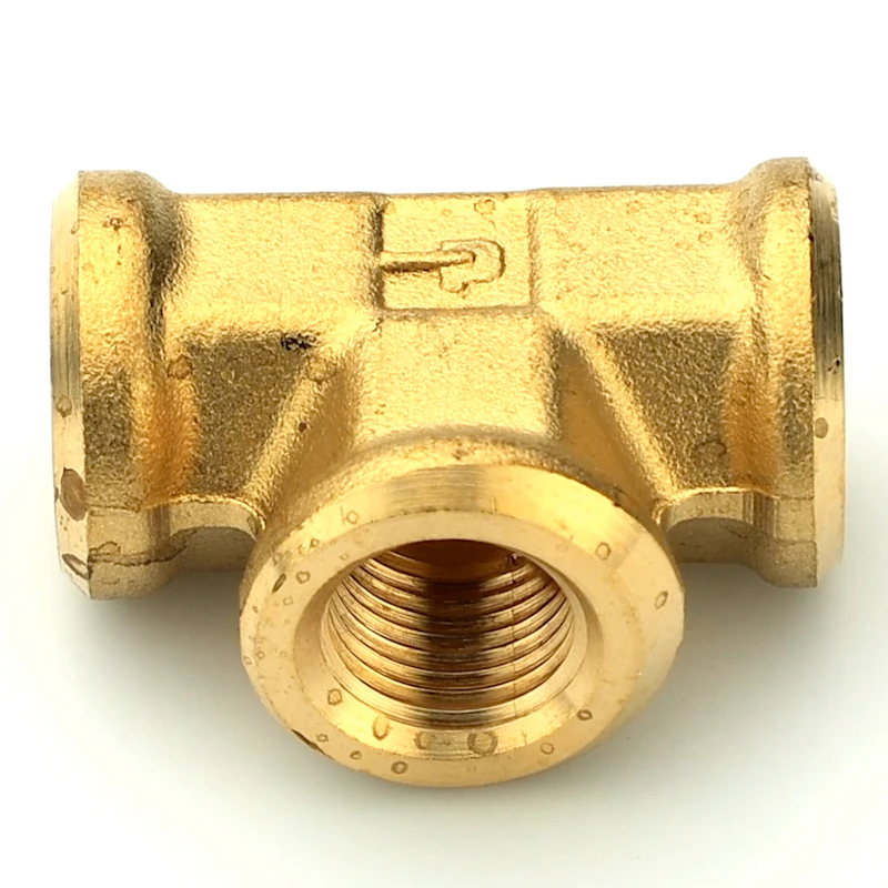 1/8" FPT Brass Union Tee