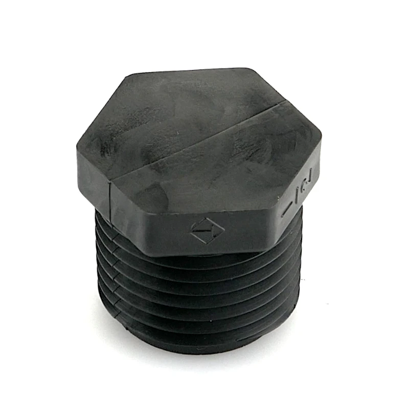 1/2" NPT Black HDPE Plug