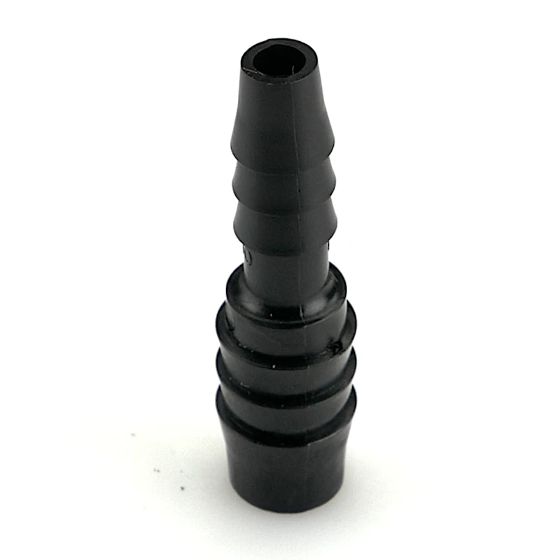 3/8" Hose ID x 1/4" Hose ID Black HDPE Reducer Connector