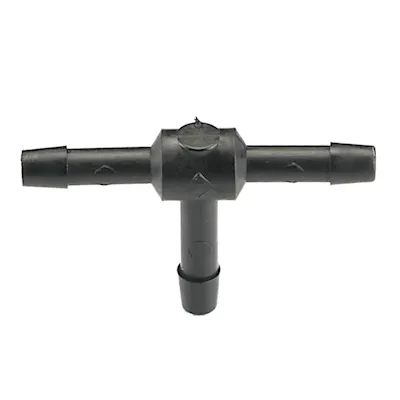 1/8" x 1/8" x 1/8" Hose ID Black HDPE Tee