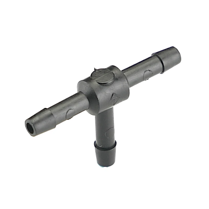 1/8" x 1/8" x 1/8" Hose ID Black HDPE Tee