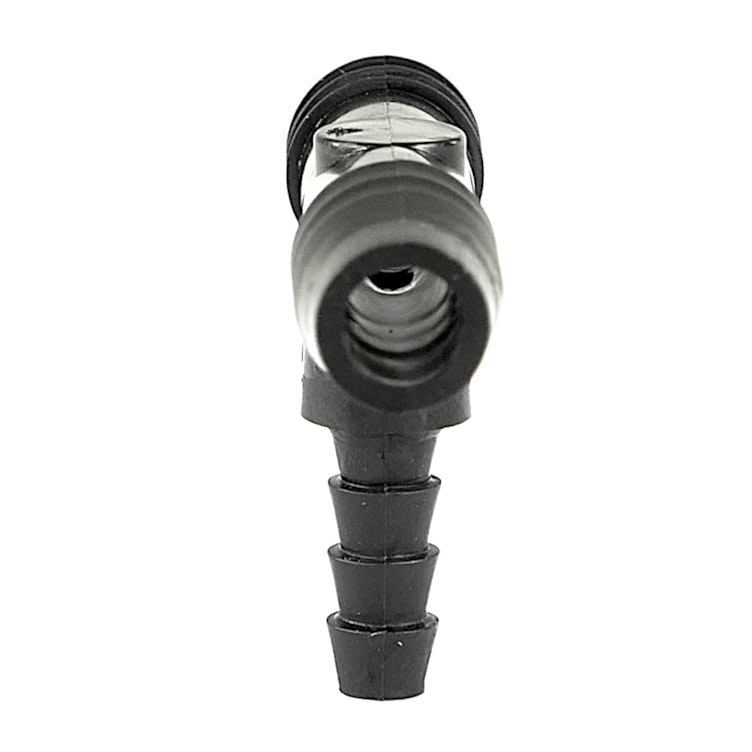 3/16" x 3/8" x 3/8" Hose ID Black HDPE Tee