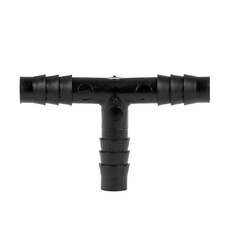 5/16" x 5/16" x 5/16" Hose ID Black HDPE Tee