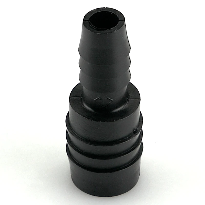 5/8" Hose ID x 3/8" Hose ID Black HDPE Reducer Connector
