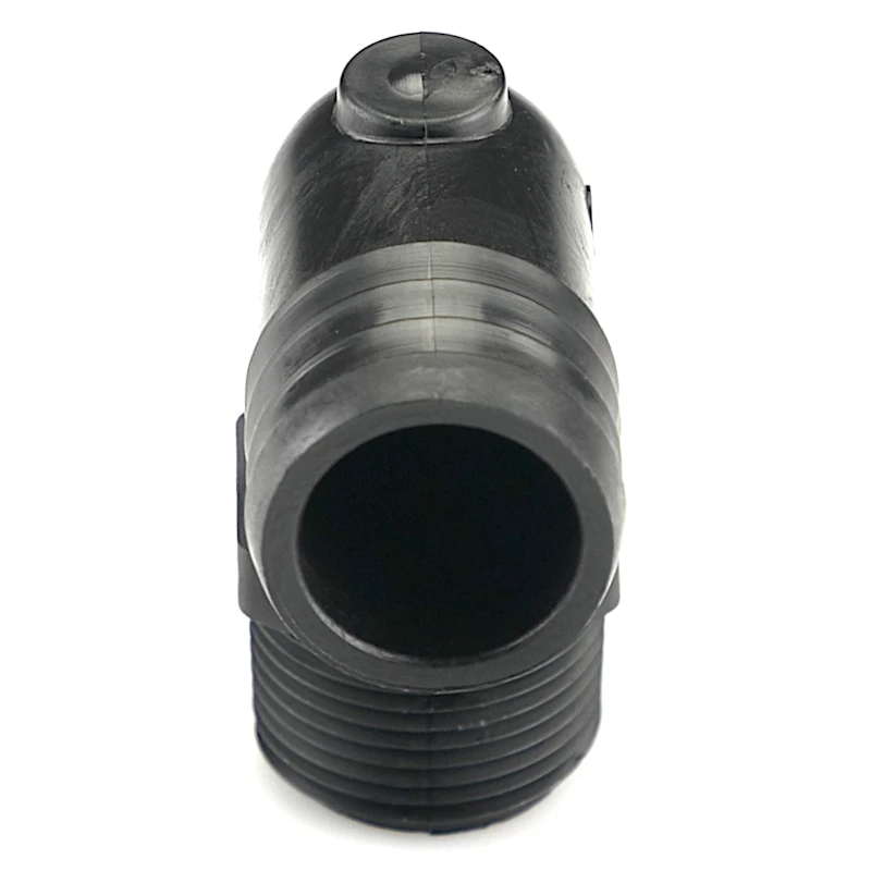 3/4" NPT x 1" Hose ID Black HDPE Elbow