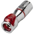 1/4" ID x 3/8" OD PTF LQ4 Chrome Plated Brass Valved Body - Red (Insert Sold Separately)