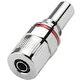 1/4" ID x 3/8" OD In-Line PTF LQ4 Chrome Plated Brass Valved Insert - Red (Body Sold Separately)