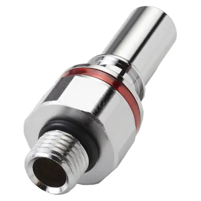 1/4 SAE-04 LQ4 Chrome-Plated Brass Valved Insert - Red (Body Sold Separately)