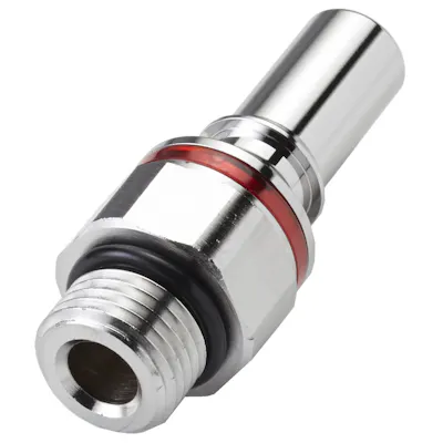 3/8 SAE-06 LQ4 Chrome-Plated Brass Valved Insert - Red (Body Sold Separately)