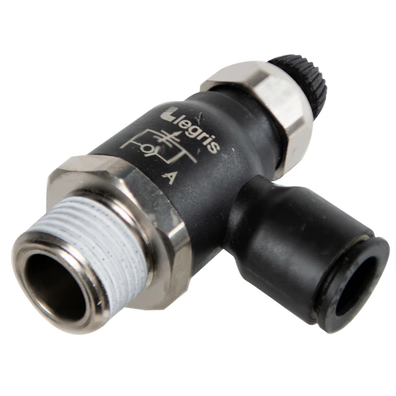 3/8" Tube x 3/8" MNPT Compact Flow Control - Meter Out