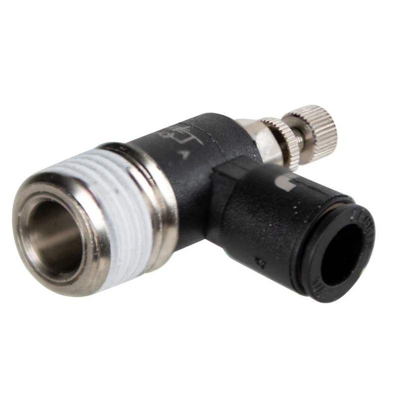 1/4" Tube x 1/4" MNPT Mini Flow Control - Meter Out
