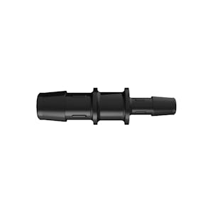 1/2" x 5/16" Tube ID Black Nylon Reduction Coupler