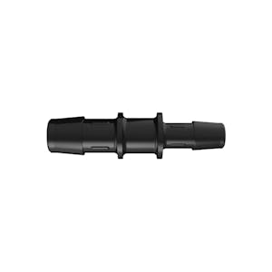 1/2" x 3/8" Tube ID Black Nylon Reduction Coupler