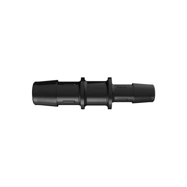 1/2" x 3/8" Tube ID Black Nylon Reduction Coupler