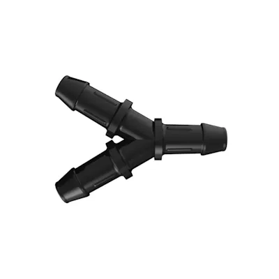 3/16" x 3/16" x 3/16" Tube ID Black Nylon Y