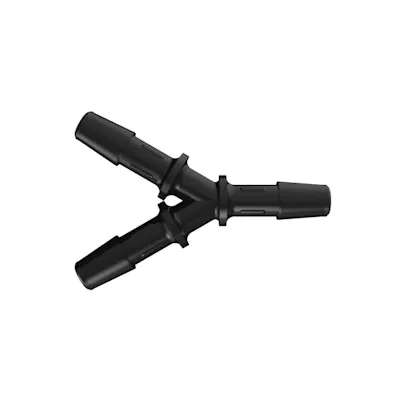 1/4" x 1/4" x 1/4" Tube ID Black Nylon Y