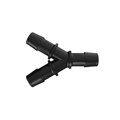 1/2" x 1/2" x 1/2" Tube ID Black Nylon Y